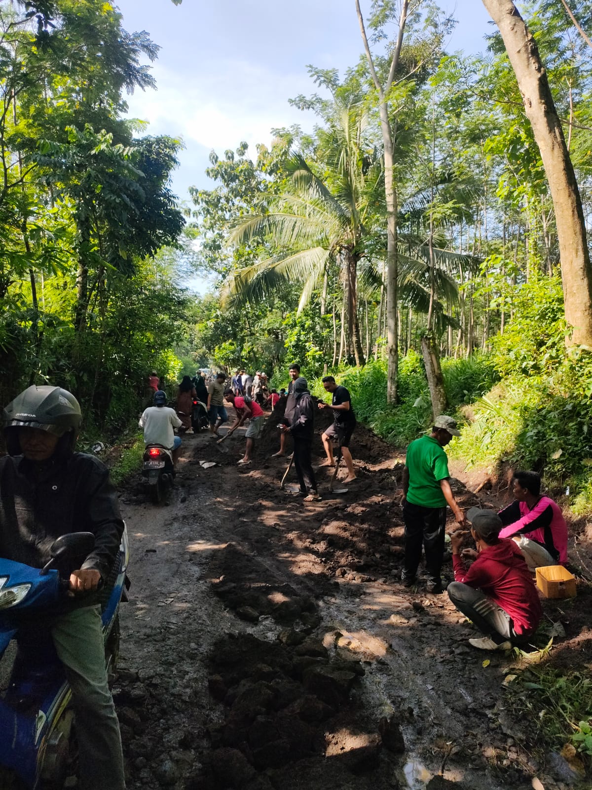 Camat Tiris Menunjukan Komitmennya Meninjau Langsung Kondisi Jalan di Dusun Bansal Pesawahan