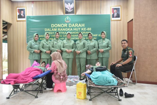 
Persit Kodim 1002 HST Perkuat Kepedulian Sosial Lewat Donor Darah HUT ke-80 Persit