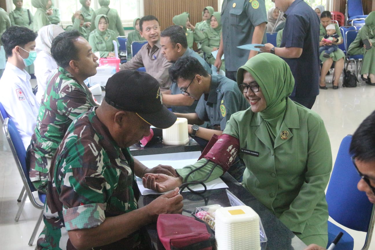 Wujud Kepedulian Kemanusiaan, Persit Kodim 1008/Tabalong Gelar Donor Darah