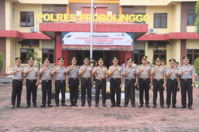 
Polres Probolinggo Gelar Upacara Kenaikan Pangkat Pengabdian Periode 1 Februari 2026