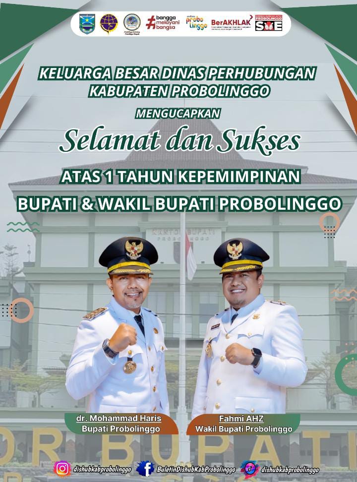 Setahun Gus Haris–Ra Fahmi Memimpin, Keluarga Besar Dishub Probolinggo Nyatakan Siap Kawal Program Strategis Daerah Setahun Gus Haris–Ra Fahmi Memimpin, Keluarga Besar Dishub Probolinggo Nyatakan Siap Kawal Program Strategis Daerah