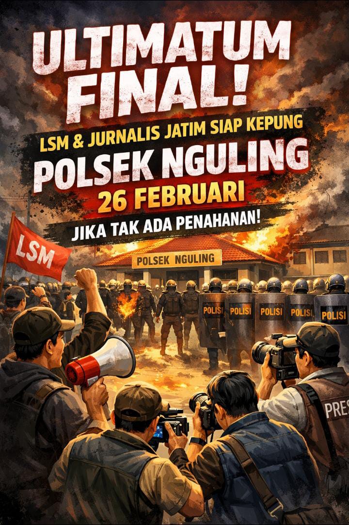 Ultimatum Final! LSM dan Jurnalis Jatim Siap Kepung Polsek Nguling 26 Februari Jika Tak Ada Penahanan