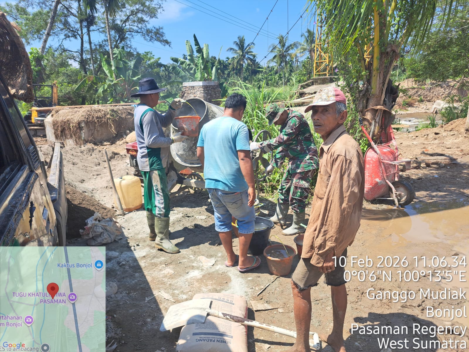 TNI AD Pacu Pembangunan Jembatan Gantung Equator, Akses Warga Kampung Alai Segera Terhubung