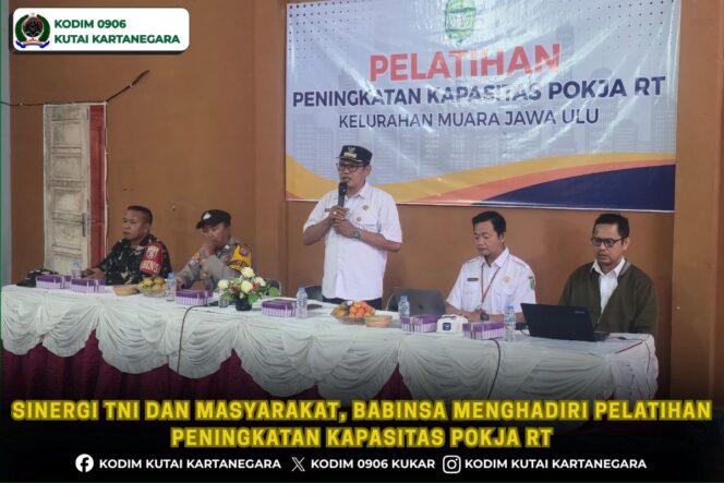
Sinergi TNI dan Masyarakat, Babinsa Menghadiri Pelatihan Peningkatan Kapasitas Pokja RT
