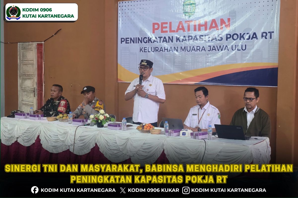 Sinergi TNI dan Masyarakat, Babinsa Menghadiri Pelatihan Peningkatan Kapasitas Pokja RT