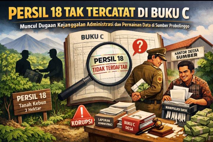 Siapa Dalang Dibalik Persil 18 Tak Tercatat di Buku C? Muncul Dugaan Kejanggalan Administrasi dan Permainan Data di Sumber Probolinggo