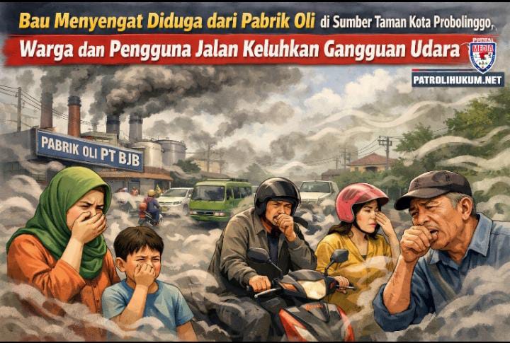 Bau Menyengat Diduga dari Aktivitas Pabrik Oli PT BJB di Sumber Taman Kota Probolinggo, Pengguna Jalan Mengaku Harus Menahan Napas