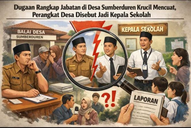 
Dugaan Rangkap Jabatan di Desa Sumberduren Krucil Mencuat, Perangkat Desa Disebut Jadi Kepala Sekolah