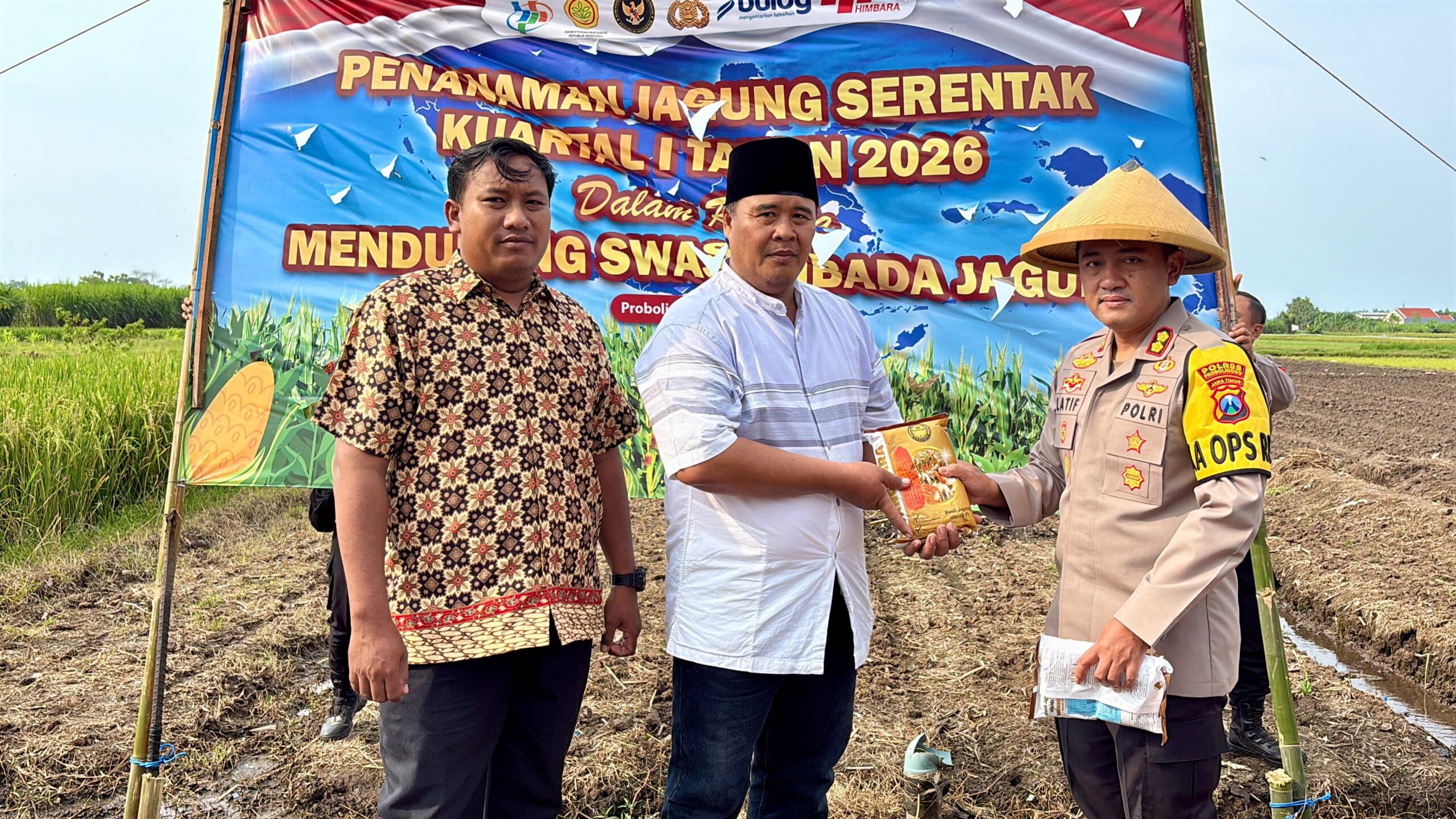 Dukung Swasembada Pangan Nasional, Polres Probolinggo Ikuti Tanam Raya Jagung Serentak Kuartal I 2026