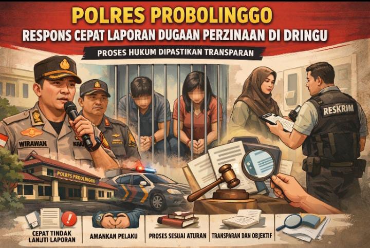 Polres Probolinggo Respons Cepat Laporan Dugaan Perzinaan di Dringu, Proses Hukum Dipastikan Transparan