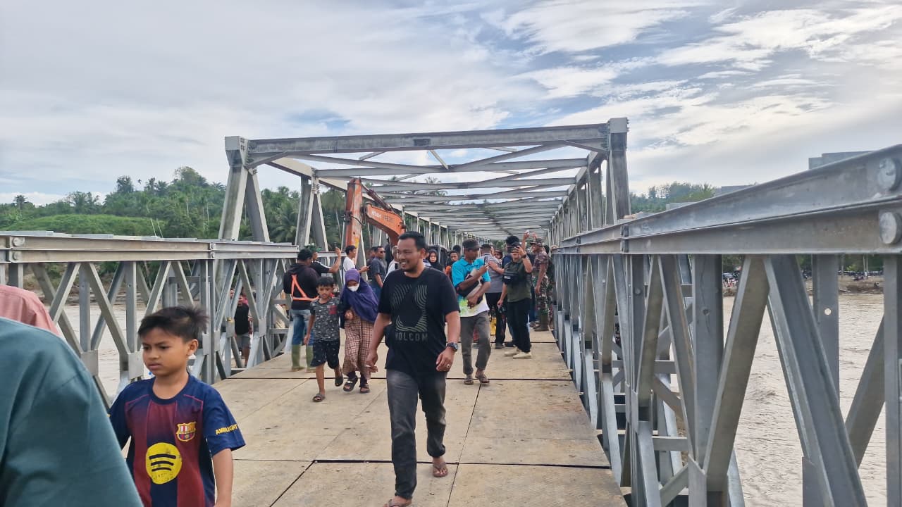 Bagian dari 218 Jembatan Nasional, TNI AD Bangun 35 Jembatan Bailey di Aceh