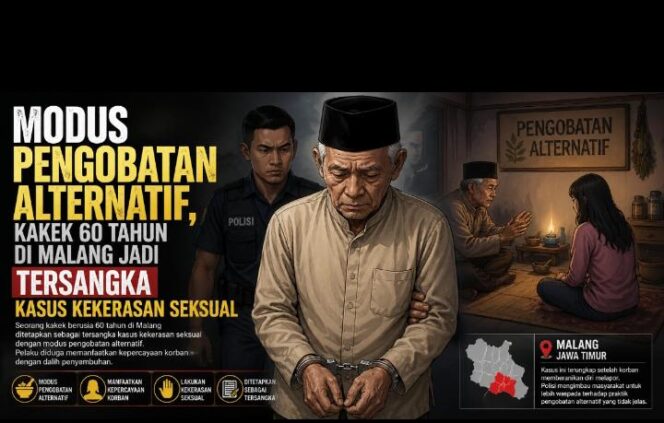 
Modus Pengobatan Alternatif, Kakek 60 Tahun di Malang Jadi Tersangka Kasus Kekerasan Seksual