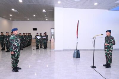 
Komandan Lanud Sultan Hasanuddin Pimpin Laporan Korps Kenaikan Pangkat 21 Perwira