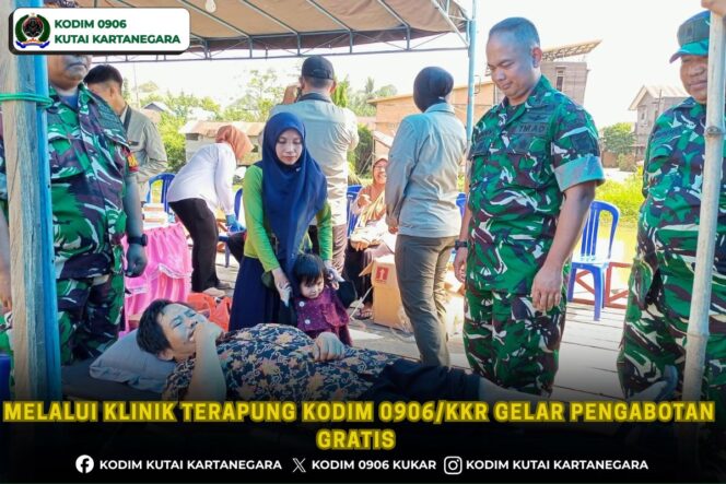 
Melalui Klinik Terapung, Kodim 0906/Kkr Gelar Pengabotan Gratis