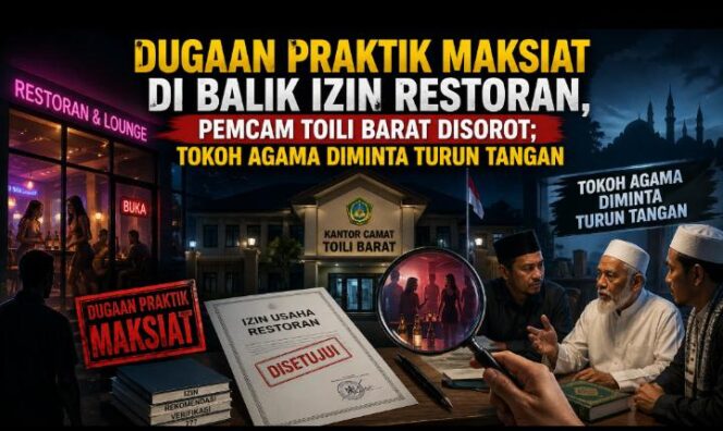 
Dugaan Praktik Maksiat Dan Premanisme di Balik Izin Restoran, Pemcam Toili Barat Disorot; Tokoh Agama Diminta Turun Tangan.