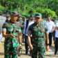 Danrem 083/Bdj Tinjau Percepatan Pembangunan Jembatan Bailey di Wilayah Kecamatan Lumbang