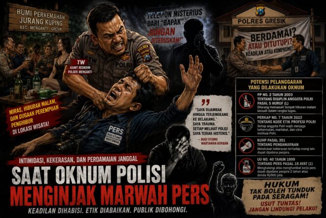 
Kasus Jurang Kuping Memanas: Wartawan Mengaku Trauma dan Ditekan Hentikan Perkara Oknum Polisi