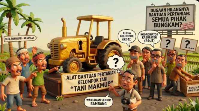 
Dugaan Hilangnya Alat Bantuan Pertanian di Desa Tamansari Jadi Sorotan, Sejumlah Pihak Bungkam Saat Dikonfirmasi
