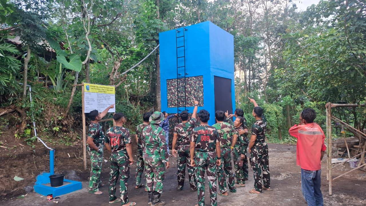 Satgas Rampungkan Tandon SPAM Program TMMD ke 128 Satgas Rampungkan Tandon SPAM Program TMMD ke 128