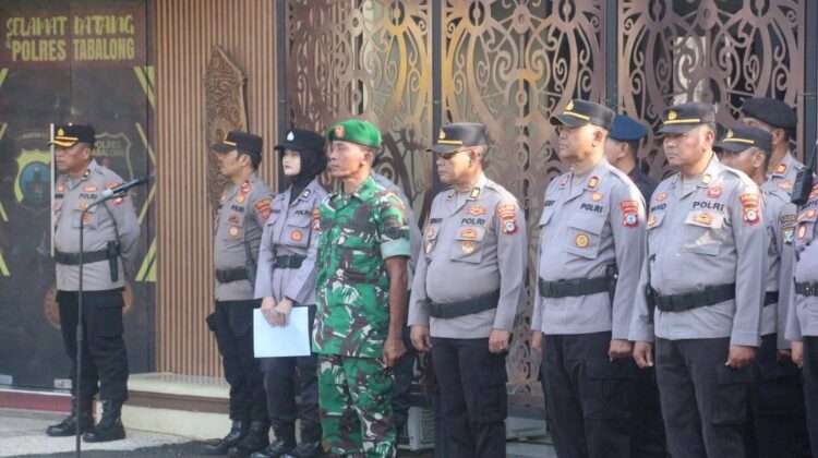 Sinergitas TNI-Polri, Kodim 1008/Tabalong Hadiri Apel Pengamanan Aksi Damai