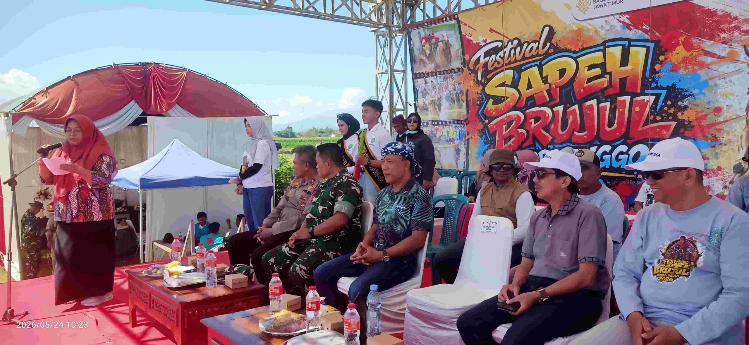 Lestarikan Budaya, Koramil Wonoasih Kawal Dan Amankan Festival Kerapan Sapeh Brujul