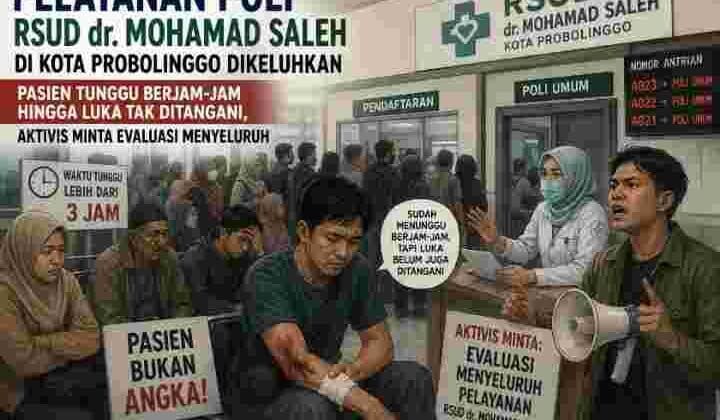 Pelayanan Poli RSUD dr. Mohamad Saleh Dikeluhkan, Pasien Tunggu Berjam-jam hingga Luka Tak Ditangani, Aktivis Minta Evaluasi Menyeluruh