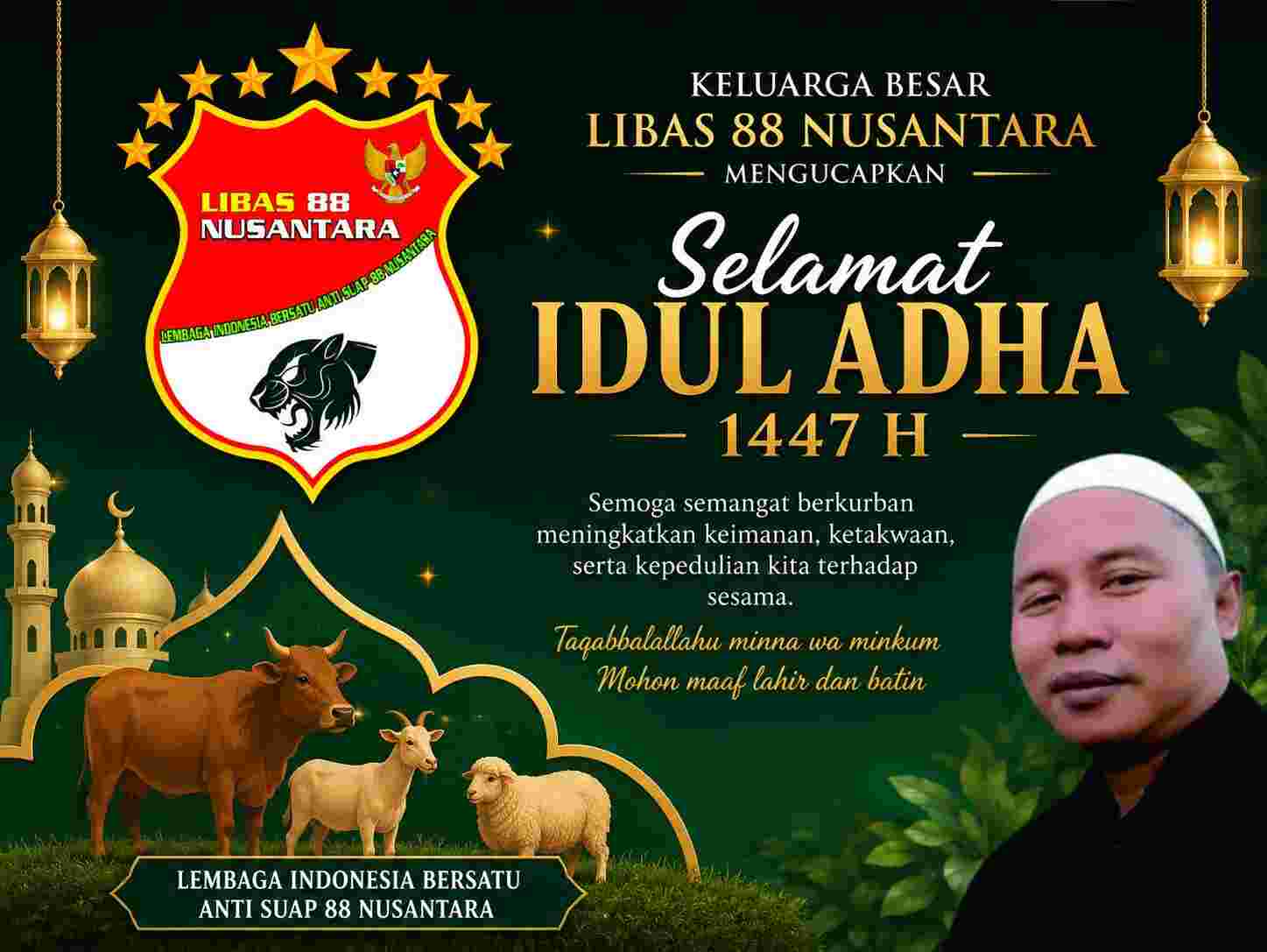 Ketua LIBAS 88 Nusantara Muhyiddin Evyni Sampaikan Ucapan Idul Adha, Tekankan Semangat Berkurban dan Solidaritas