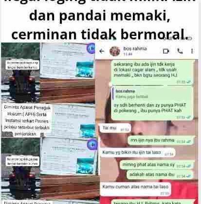 Diduga (Hj. RM) Pengusaha Ilegal Loging Tidak Miliki Izin, Tidak Beretika, Pandai Memaki, Mencerminkan Tidak Bermoral.