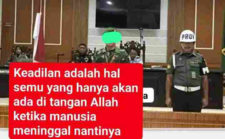 PT Militer Medan Perkuat Vonis 10 Bulan Penjara Oknum TNI dalam Kasus Tewasnya Pelajar 15 Tahun di Deliserdang PT Militer Medan Perkuat Vonis 10 Bulan Penjara Oknum TNI dalam Kasus Tewasnya Pelajar 15 Tahun di Deliserdang