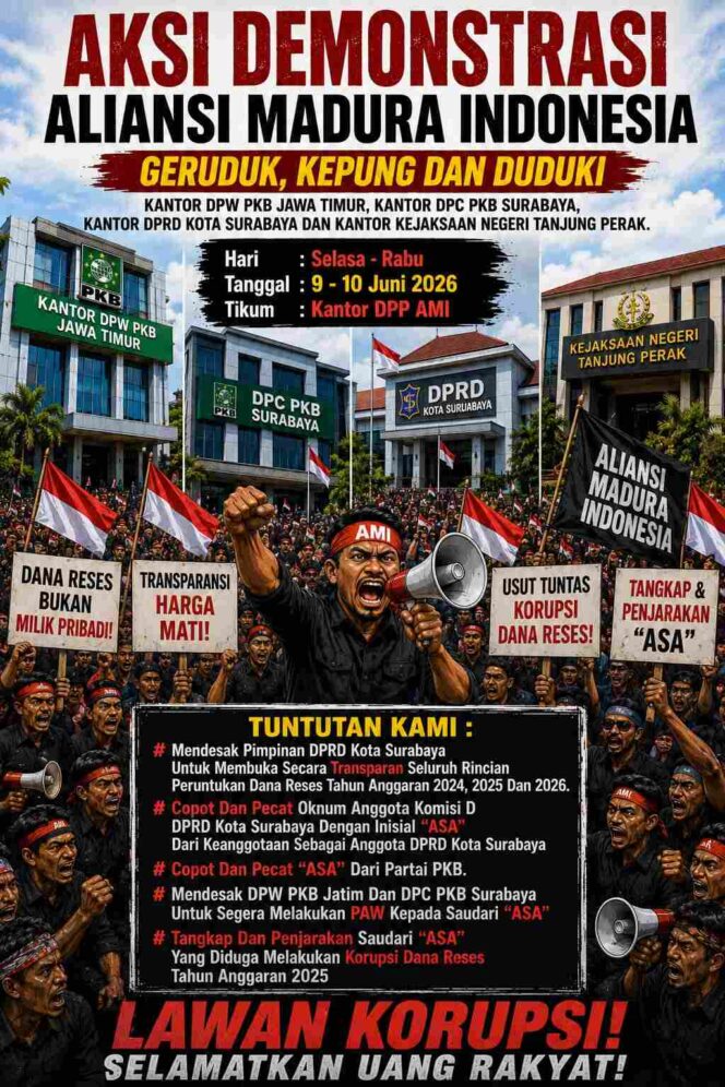 
“Ini Uang Rakyat!” AMI Siapkan Aksi Besar ke DPRD dan Kantor PKB soal Dugaan Penyunatan Dana Reses