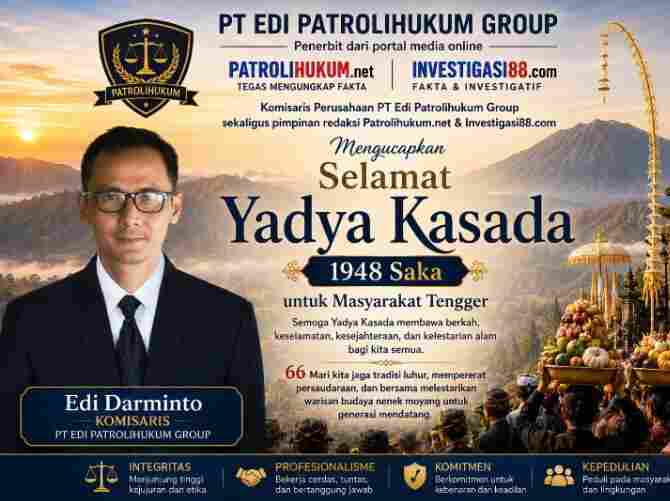 Komisaris PT Edi Patrolihukum Group Ucapkan Selamat Yadya Kasada 1948 Saka untuk Masyarakat Tengger
