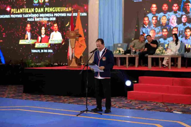 
Ketum PBTI Letjen TNI Richard Tampubolon Lantik Pengurus Provinsi Taekwondo Indonesia Maluku Utara 2026-2030