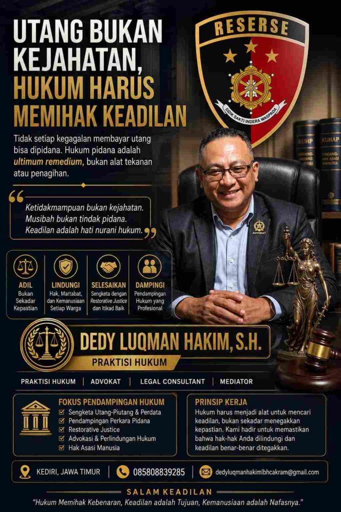 
Gagal Bayar karena Musibah, Berujung Laporan Pidana: Dedy Luqman Hakim Pertanyakan Arah Penegakana