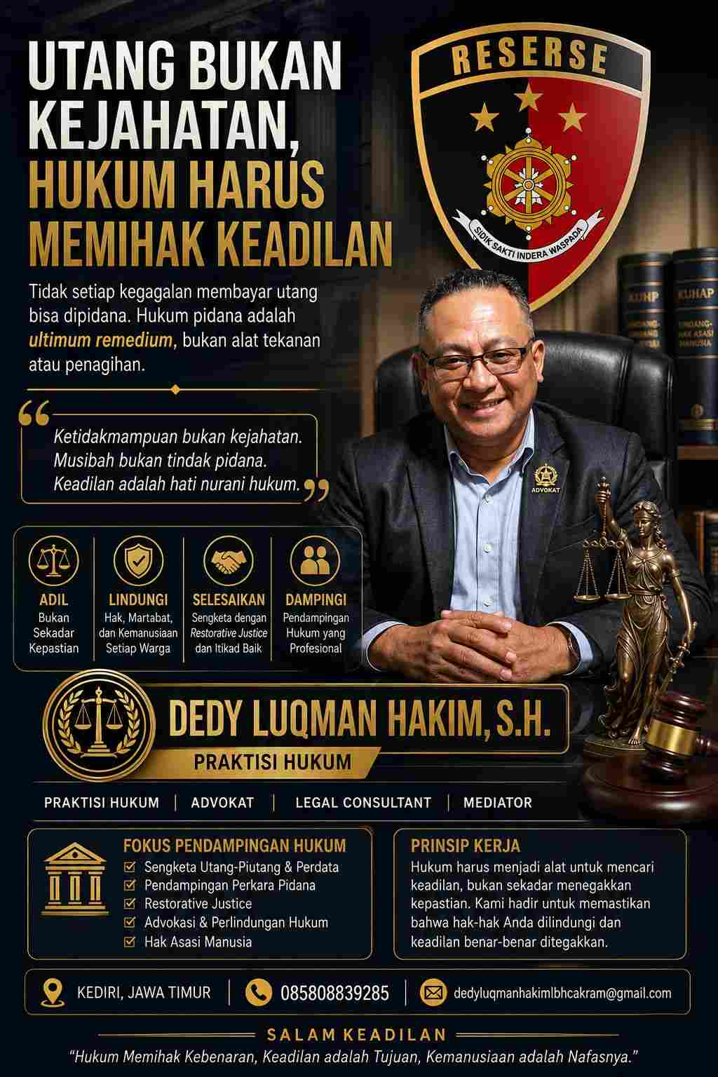 Gagal Bayar karena Musibah, Berujung Laporan Pidana: Dedy Luqman Hakim Pertanyakan Arah Penegakana
