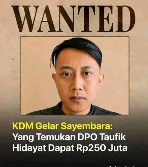 Kang Dedi Mulyadi (KDM) Sayembarakan Rp250 Juta untuk Penangkap Buronan Kasus Penganiayaan Perempuan di Jawa Barat Kang Dedi Mulyadi (KDM) Sayembarakan Rp250 Juta untuk Penangkap Buronan Kasus Penganiayaan Perempuan di Jawa Barat