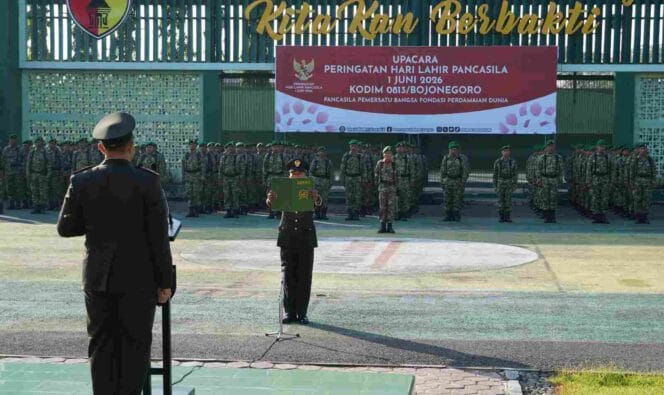 
Peringati Harlah Pancasila 2026, Kodim Bojonegoro Gelar Upacara Bendera