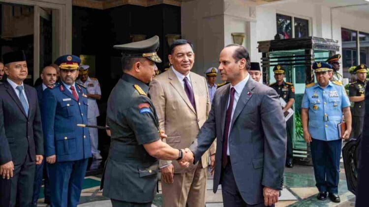 Panglima TNI Dampingi Menhan RI Terima Kunjungan Wakil Perdana Menteri sekaligus Menteri Negara Urusan Pertahanan Qatar
