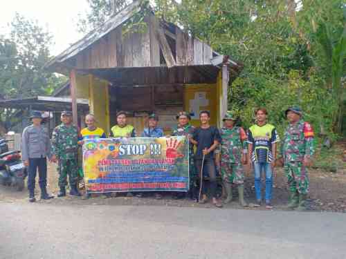 Cegah Karhutla, Koramil 1002-05/Pandawan Gelar Patroli Terpadu Bersama Masyarakat