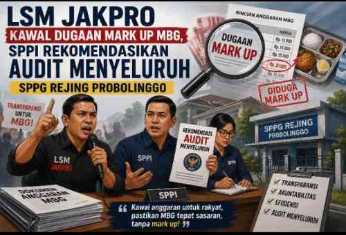 SPPI Temukan Indikasi Mark Up Bahan Baku MBG di SPPG Rejing, JAKPRO Siapkan Laporan ke Kejaksaan