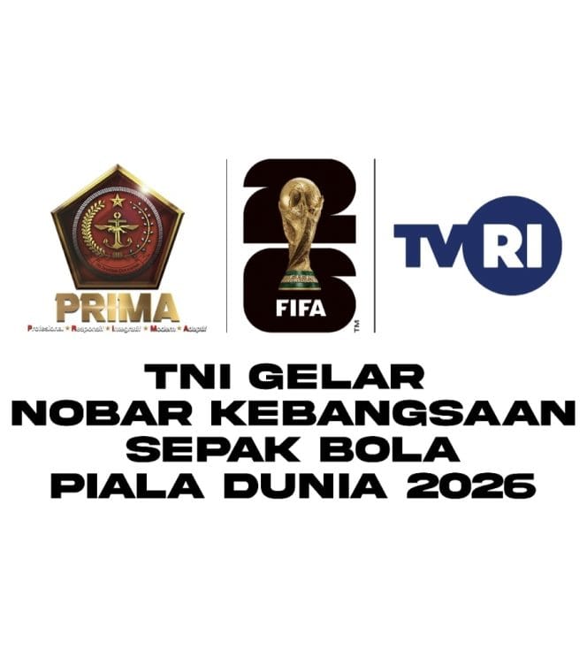 
TNI Gelar Nobar Kebangsaan Pertandingan Sepak Bola Piala Dunia 2026 Bersama Masyarakat
