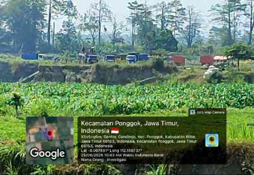 Diduga Tambang Ilegal Sedot Pasir di Lahan Sawah Blitar Terus Beroperasi, Aparat Dinilai Tutup Mata