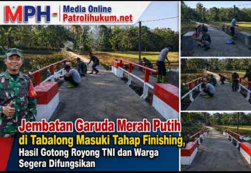 Jembatan Garuda Merah Putih di Tabalong Masuki Tahap Finishing, Hasil Gotong Royong TNI dan Warga Segera Difungsikan Jembatan Garuda Merah Putih di Tabalong Masuki Tahap Finishing, Hasil Gotong Royong TNI dan Warga Segera Difungsikan