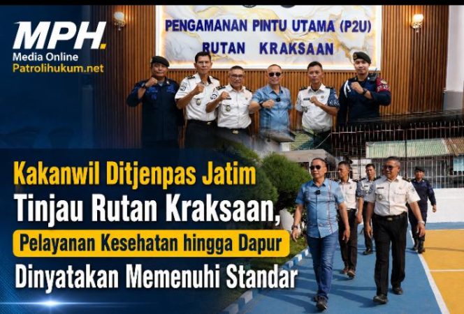 
Kakanwil Ditjenpas Jatim Tinjau Rutan Kraksaan, Pelayanan Kesehatan hingga Dapur Dinyatakan Memenuhi Standar