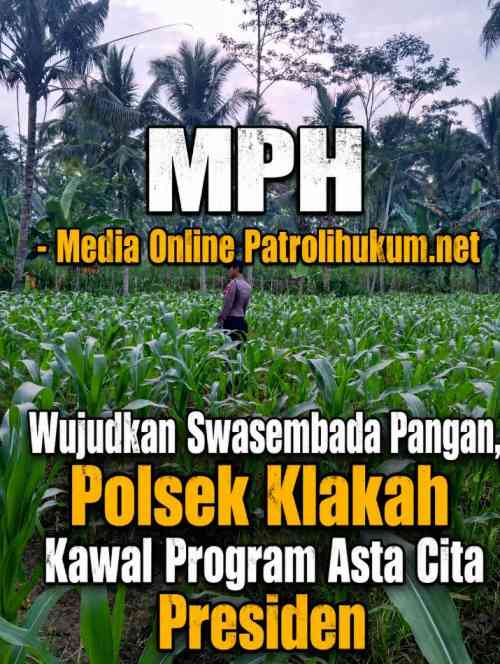 Wujudkan Swasembada Pangan, Polsek Klakah Kawal Program Asta Cita Presiden Wujudkan Swasembada Pangan, Polsek Klakah Kawal Program Asta Cita Presiden