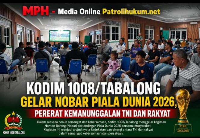 
Kodim 1008/Tabalong Gelar Nobar Piala Dunia 2026, Pererat Kemanunggalan TNI dan Rakyat