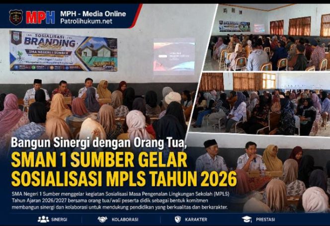 
Bangun Sinergi dengan Orang Tua, SMAN 1 Sumber Gelar Sosialisasi MPLS Tahun 2026