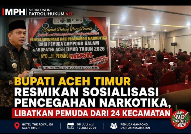 
Bupati Aceh Timur Resmikan Sosialisasi Pencegahan Narkotika, Libatkan Pemuda dari 24 Kecamatan