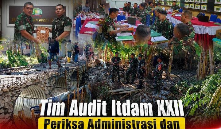 Tim Audit Itdam XXII Periksa Administrasi dan Tinjau Progres Jembatan Kodim 1002/HST