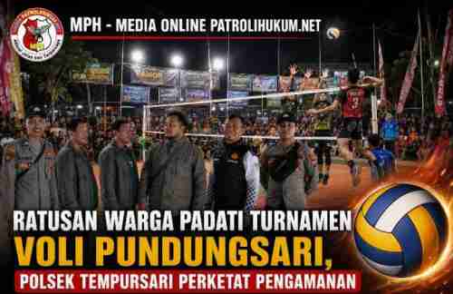 Ratusan Warga Padati Turnamen Voli Pundungsari, Polsek Tempursari Perketat Pengamanan Ratusan Warga Padati Turnamen Voli Pundungsari, Polsek Tempursari Perketat Pengamanan