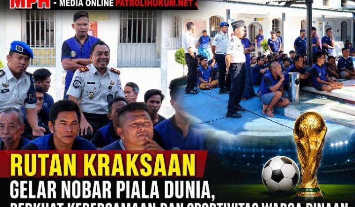 Rutan Kraksaan Gelar Nobar Piala Dunia, Perkuat Kebersamaan dan Sportivitas Warga Binaan